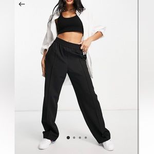 Topshop pinseam tailored sweatpants in black